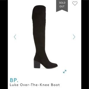 BP.  Luke Over-The-Knee Boot
BLACK FAUX SUEDE